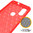 Flexi Slim Carbon Fibre Case for Motorola One Vision - Brushed Red